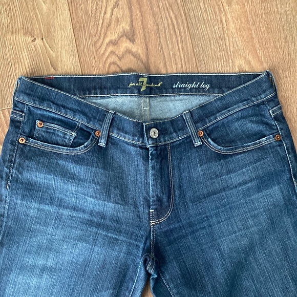 7 for all mankind straight leg denim jeans. - Picture 1 of 5